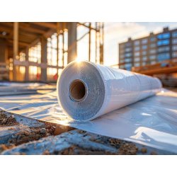 Film polyéthylène basse densité de protection - 512013 – Transparent 80µ - Largeur : 1500 x 2 mm - Longueur : 102 m