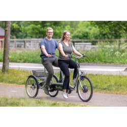Tricycle Twinny Plus avec deux roues à l'arrière pour une meilleure stabilité