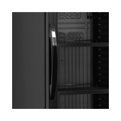Vitrine réfrigérée noire EDRINK-38SE/Z6 - 347 l, 5 grilles réglables 490x360 mm, froid positif ventilé