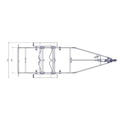 6m30-2m20 2x1350kg - 2700 kg - VLEMMIX - Remorque Porte-Bateau