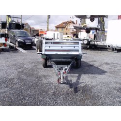 Remorque avec frein à ridelles galvanisées et doublées pour le transports, du bricolage, vacances - daxara 238 f