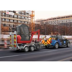 Remorque porte-engin  double essieu pour mini-pelles, nacelles élévatrices - 2 roues - DIGGER PLANT - 543-2813-27-2-13