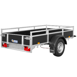 Remorque polyvalente - Saris WOOD CW 255 133 1350 1 - 1 essieu freiné - PTAC : 1350 Kg - 255 x 133 cm