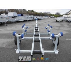 Chariot de mise à l'eau et manutention - remorque cassante - 1 essieu - PTAC : 1300Kg - Sun Way - Référence SW1000MA21