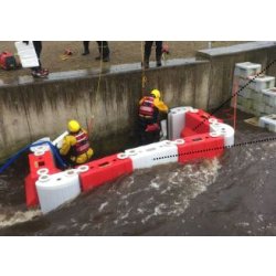 Barrière anti-inondation lestée - réutilisable, adaptable et résistante aux vents forts