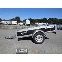 Remorque bagagère LIDER ECO - côtés bois - 1 essieu - PTAC : 500 Kg - 200 x 126 cm - Référence 33440E