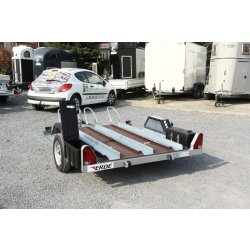 Remorque à 3 rails pour le transport de 3 motos, cross, sportive, de gamme petite et moyenne cylindrée - erde - ch751 pack 3 rails