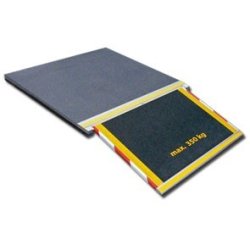 Rampe PMR encastrable extra-plate à déplier électriquement - longueur ajustable de 80 à 130 cm