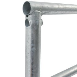 Barrière d'herbage Agrarzone galvanisée - Réglable de 1 à 6 mètres - Hauteur 110 cm - Kit de montage inclus