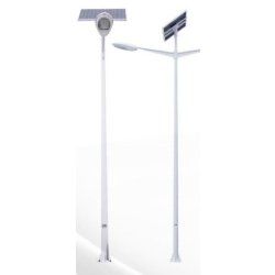 Lampadaire urbain solaire - LED 25W - 2750 lm - acier galvanisé - hauteur 5 m
