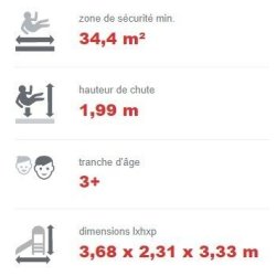 Toboggan avec jeux éducatifs pour aire de jeux conforme EN1176 - Référence BT11382