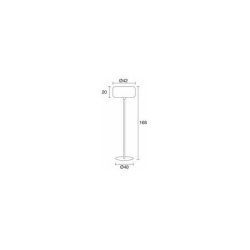 Lampadaire de parc Tasmania - IP65 - E27 - 42W - Aluminium anthracite