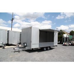Remorque magasin - Humbaur 5210.500 - 2 essieux freinés, panneaux sandwich 45 mm, charge utile 1254 kg