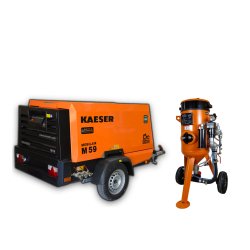 Compresseur mobile de chantier KAESER M59A1 - 5500 l/min - Moteur Diesel HATZ - 42 kW - 6 à 10.8 bar