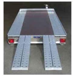 Remorque porte-voiture à roues dessous avec option roue de secours et support, PTC 2000 kg - ECIM - PV PRO 200