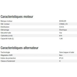 Technic 10000 A C5 groupe électrogène - Kohler - 10,30 kW - monophasé - 50 Hz