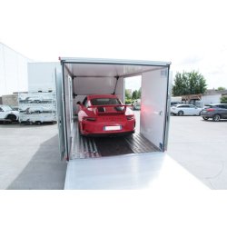 Remorque porte voiture fermee isolee roues dessous - humbaur mtkb
