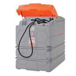 Cuve à carburants 1 500 litres - double paroi PE - pompe 230V 56 l/min - stockage intérieur et extérieur