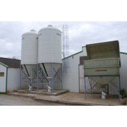 Silo d'aliment d'élevage à cône axial sortie Ø320 - Capacité entre 22 et 50m3 - Ø2700 à Ø3000 - Silo Gâtine 320