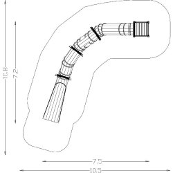 Toboggan tubulaire réf-8066574 - Hags - Montage en 33 heures - Dimensions 11000 x 10700 x 4850 mm