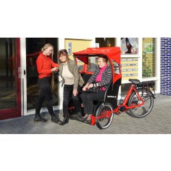 Rickshaw électrique - moteur pédalier SHIMANO E-BIKE SYSTEMS 418 Wh - PMR - Transport adulte handicapé