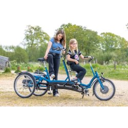 Tricycle kivo plus tandem familial avec cadre abaissé et roue libre