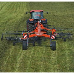 RA2577 - Andaineur double rotor Kubota - Haut rendement 7,70 m - Andainage latéral