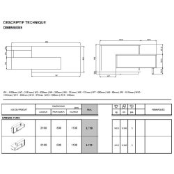 Bureau d'accueil original modèle Foro - MDD - Blanc, Blanc