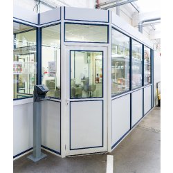 Cloison amovible clo5 - vitrée ou pleine - modulable et grande hauteur