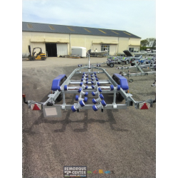 Porte-bateau multi-rouleaux GALAXY - GD16 / G2572 - PTAC 3200Kg - 2 essieux - Sun Way