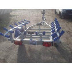 Remorque porte-bateau pneumatique multirouleaux - SW345 - PTAC : 500 kg - 1 essieu - Sun Way - Reference SW345Pn12