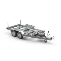 Remorque robuste  avec traverses réglables pour générateurs à boulonner, citernes et engins - 2 roues - CHASSIS PLANT - 560-2813-27-2-13