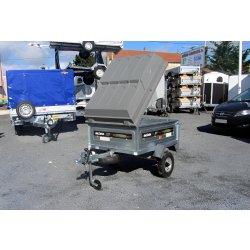 Remorque sans frein avec plaque minéralogique pour petits transports, du bricolage ou des départs en vacances - daxara 127 te