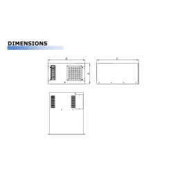 Climatiseur d'armoire électrique - Montage en rack 19'' - Série KCN - Ventilateurs centrifuges à forte pression