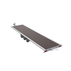 Remorque plateau roues dessous EDUARD - 856 x 220 cm - Triple essieu freinée avec rampes et treuil - Référence 8522-5-PMV-3563
