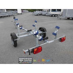Porte-bateau pneumatique multirouleaux - SW225 - roue 10' - PTAC : 360Kg - 1 essieu - Sun Way