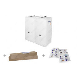 Cuves à carburants PE - 2 x 750L (1500L) - Double paroi - Jumelage largeur - Modèle compact