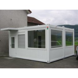 Bungalow de chantier 30' / modulaire / bureau / aménagé / ossature en métal / parois en métal / isolé / 9.12 x 2.43 x 2.59 m