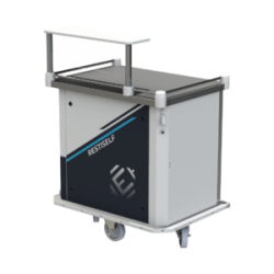 Distributeur de repas multi-portions Restiself 4G Compact - 3 niveaux - Liaison chaude ou froide - 21 repas