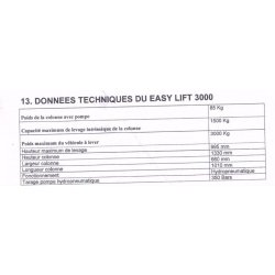Colonne de levage mobile hydraulique easy lift 3000