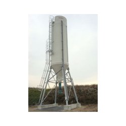 Silo industriel sur pieds écartés - châssis galvanisé à 4 pieds - boulonnerie en acier galvanisé - capacité jusqu'à 200 m3