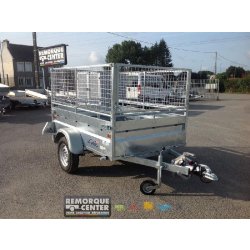 Remorque freinée Lider Robust PTAC 750/500 kg - 200 x 134 cm - 1 essieu - Référence 41390