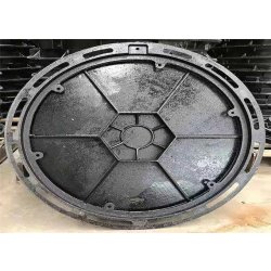 Couvercle de regard circulaire en fer malléable - Norme EN124 - Résistant à la corrosion - Dimensions personnalisables