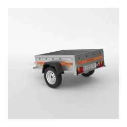 Remorque bagagère équipée de tracteur basculant de type V - ECO 1510 KIPP