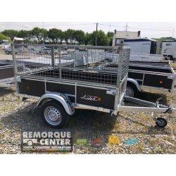 Remorque en Bois LIDER - 39440 - 201x133x40 cm - PTAC : 500/750 kg - Bricolage, Jardinage, Déménagement
