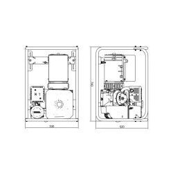 Ak-550-m - groupe électrogène Inmesol - moteur Kohler CH-395 - 5,5 kVA - dimensions 740x530x520
