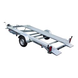 PORTE VOITURE 361x185x11 avec petites rampes fixes PTAC : 1300 kg avec  2 cales et 1 treuil inclus