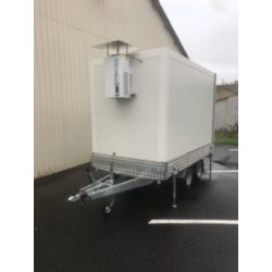 Remorque frigorifique double essieu 1300kg - RAPHA 21 - PTAC 2500kg - Température 0 à 5°C