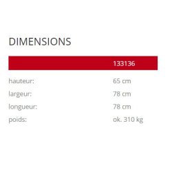 Jardinière Brno 133136 - Komserwis - Hauteur : 65 cm - Béton sablé ou peint