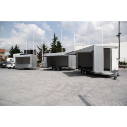 Remorque fourgon HUMBAUR 5219 / 5227 - 2 essieux, roues dessous, parois sandwich 45 mm, PTAC 3000 kg
